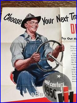 Vintage International Harvester Brochure Mailer Poster 1950 Tractor Farmall C