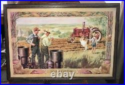 Vintage International Harvester-Case Tractors Framed Print Dealership Perk