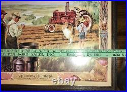 Vintage International Harvester-Case Tractors Framed Print Dealership Perk