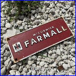 Vintage International Harvester Cast Iron Farmall Tractor Farm Advertising Sign