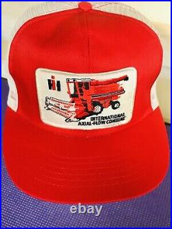 Vintage International Harvester Combine IH Swingster Mesh Snapback Hat USA Cap