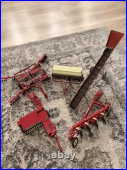 Vintage International Harvester Farm Equipment Lot Die Cast Implements 5 Pieces