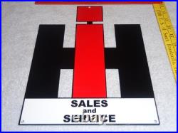 Vintage International Harvester Farm Equipment Metal Tractor Gasoline & Oil Sign
