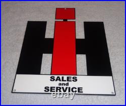 Vintage International Harvester Farm Equipment Metal Tractor Gasoline & Oil Sign
