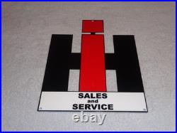 Vintage International Harvester Farm Equipment Metal Tractor Gasoline & Oil Sign
