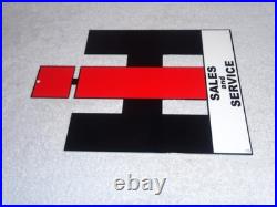 Vintage International Harvester Farm Equipment Metal Tractor Gasoline & Oil Sign