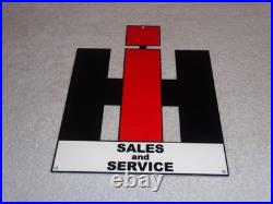 Vintage International Harvester Farm Equipment Metal Tractor Gasoline & Oil Sign
