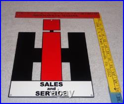 Vintage International Harvester Farm Equipment Metal Tractor Gasoline & Oil Sign Vintage International Harvester Farm Equipment Metal Tractor Gasoline & Oil Sign