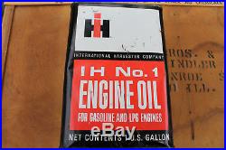 Vintage International Harvester IH No. 1 Engine Oil 1 U. S. Gallon Tin Can Tractor