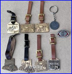 Vintage International Harvester IH Tractor Advertising Brass Watch Fob Lot Vintage International Harvester IH Tractor Advertising Brass Watch Fob Lot