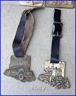 Vintage International Harvester IH Tractor Advertising Brass Watch Fob Lot Vintage International Harvester IH Tractor Advertising Brass Watch Fob Lot