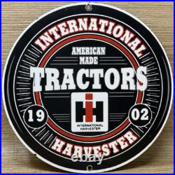 Vintage International Harvester Porcelain Dealer Sign Gasoline Gas Oil Tractor