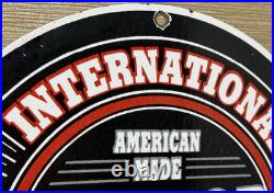 Vintage International Harvester Porcelain Dealer Sign Gasoline Gas Oil Tractor
