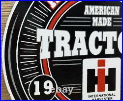 Vintage International Harvester Porcelain Dealer Sign Gasoline Gas Oil Tractor