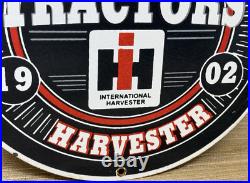 Vintage International Harvester Porcelain Dealer Sign Gasoline Gas Oil Tractor