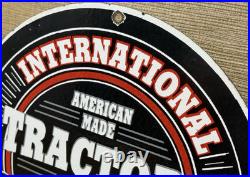 Vintage International Harvester Porcelain Dealer Sign Gasoline Gas Oil Tractor