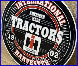 Vintage International Harvester Porcelain Dealer Sign Gasoline Gas Oil Tractor