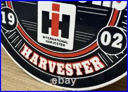 Vintage International Harvester Porcelain Dealer Sign Gasoline Gas Oil Tractor