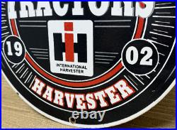 Vintage International Harvester Porcelain Dealer Sign Gasoline Gas Oil Tractor