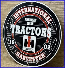 Vintage International Harvester Porcelain Dealer Sign Gasoline Gas Oil Tractor