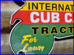 Vintage International Harvester Porcelain Sign 1965 Cub Cadet Farm Tractor 10