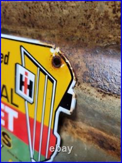 Vintage International Harvester Porcelain Sign 1965 Cub Cadet Farm Tractor 12
