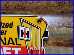 Vintage International Harvester Porcelain Sign 1965 Cub Cadet Farm Tractor 12