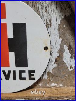 Vintage International Harvester Porcelain Sign 6 Farm Tractor Equipment Farmall