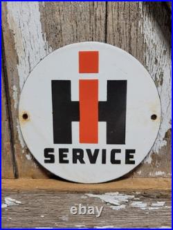 Vintage International Harvester Porcelain Sign 6 Farm Tractor Equipment Farmall