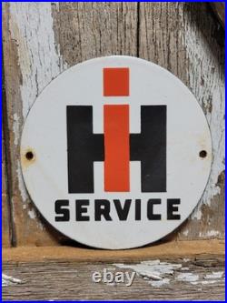 Vintage International Harvester Porcelain Sign 6 Farm Tractor Equipment Farmall