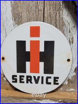 Vintage International Harvester Porcelain Sign 6 Farm Tractor Equipment Farmall