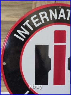 Vintage International Harvester Porcelain Sign Farm Tractor Equipment 12