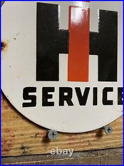 Vintage International Harvester Porcelain Sign Farming Tractor Farm Gas Oil 6