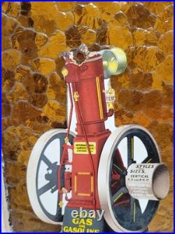 Vintage International Harvester Porcelain Sign Old Gas Oil Farm Tractor Engine