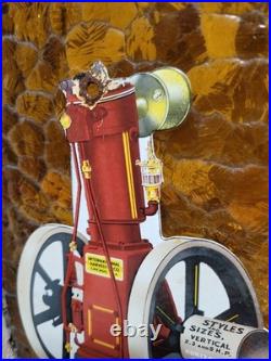 Vintage International Harvester Porcelain Sign Old Gas Oil Farm Tractor Engine