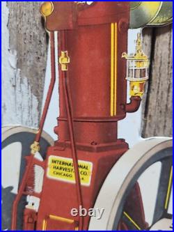 Vintage International Harvester Porcelain Sign Old Gasoline Oil Tractor Engine Vintage International Harvester Porcelain Sign Old Gasoline Oil Tractor Engine