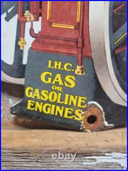 Vintage International Harvester Porcelain Sign Old Gasoline Oil Tractor Engine Vintage International Harvester Porcelain Sign Old Gasoline Oil Tractor Engine