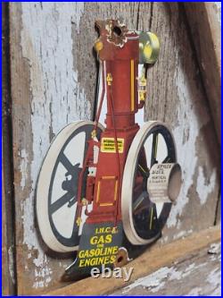 Vintage International Harvester Porcelain Sign Old Gasoline Oil Tractor Engine Vintage International Harvester Porcelain Sign Old Gasoline Oil Tractor Engine
