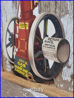 Vintage International Harvester Porcelain Sign Old Gasoline Oil Tractor Engine Vintage International Harvester Porcelain Sign Old Gasoline Oil Tractor Engine