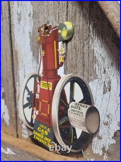 Vintage International Harvester Porcelain Sign Old Gasoline Oil Tractor Engine Vintage International Harvester Porcelain Sign Old Gasoline Oil Tractor Engine