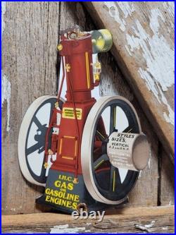 Vintage International Harvester Porcelain Sign Rare Old Gas Engine Farm Tractor