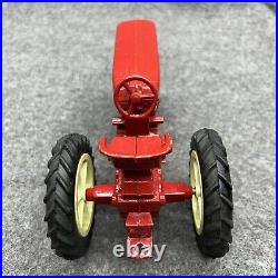 Vintage International Harvester Red Farmall Tractor + Trailer Die-Cast Toy