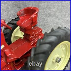 Vintage International Harvester Red Farmall Tractor + Trailer Die-Cast Toy