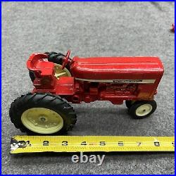 Vintage International Harvester Red Farmall Tractor + Trailer Die-Cast Toy