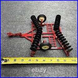 Vintage International Harvester Red Farmall Tractor + Trailer Die-Cast Toy