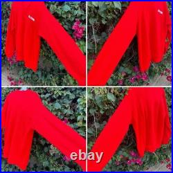 Vintage International Harvester Red V Neck Tractor Sweater Creslan Rayon XL