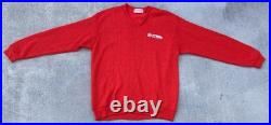 Vintage International Harvester Red V Neck Tractor Sweater Creslan Rayon XL