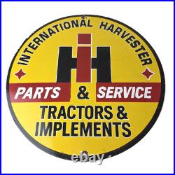 Vintage International Harvester Sign Tractors Porcelain Advertisement Gas Sign