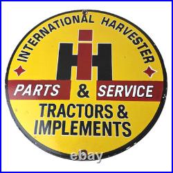 Vintage International Harvester Sign Tractors Porcelain Advertisement Gas Sign