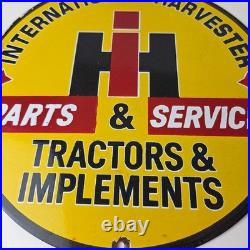 Vintage International Harvester Sign Tractors Porcelain Advertisement Gas Sign